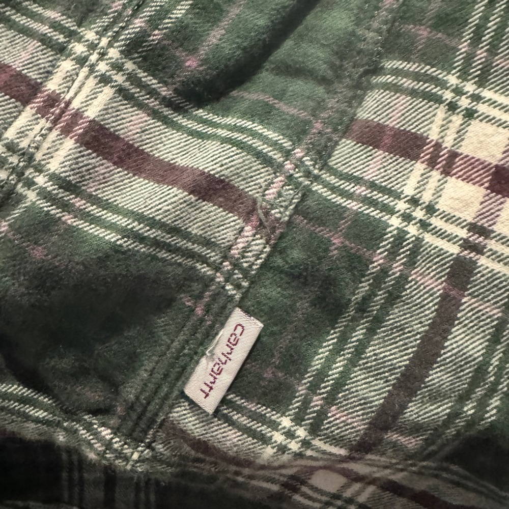 Carhartt Forest Green and Cream Plaid Shirt - Picture 4 of 5